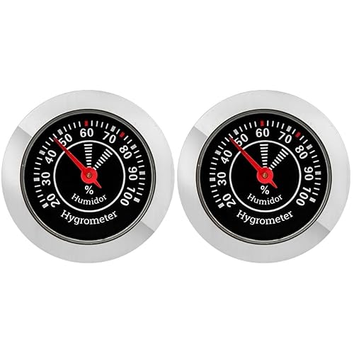 Hemoton 2pcs Hygrometer Mechanical Round Hygrometer Round Gauge Mechanical Humidity