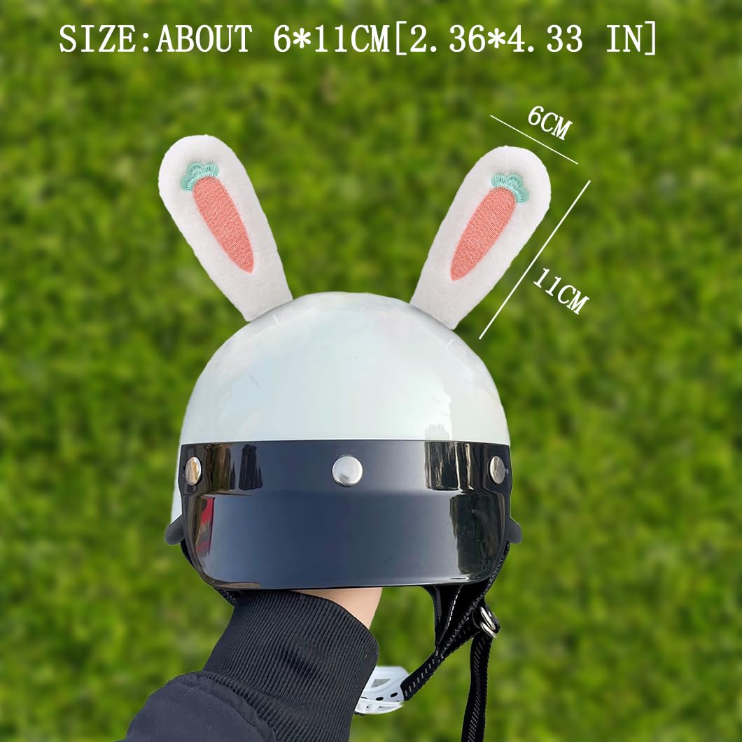 Amazon.co.jp: 2 PCSウサギの耳ヘルメット装飾ぬいぐるみヘルメット耳