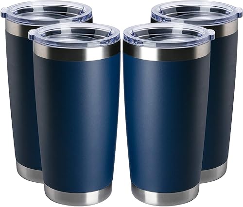 Miniatura 8 de Vaso de acero inoxidable de doble pared con aislamiento al vacío, vaso para café, taza con tapa para viajar, resistente, con revestimiento de polvo,