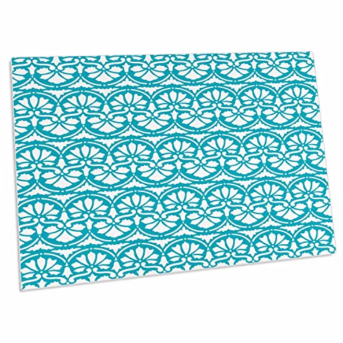 3dRose Desk Pad con diseño floral azul y blanco miniatura 1