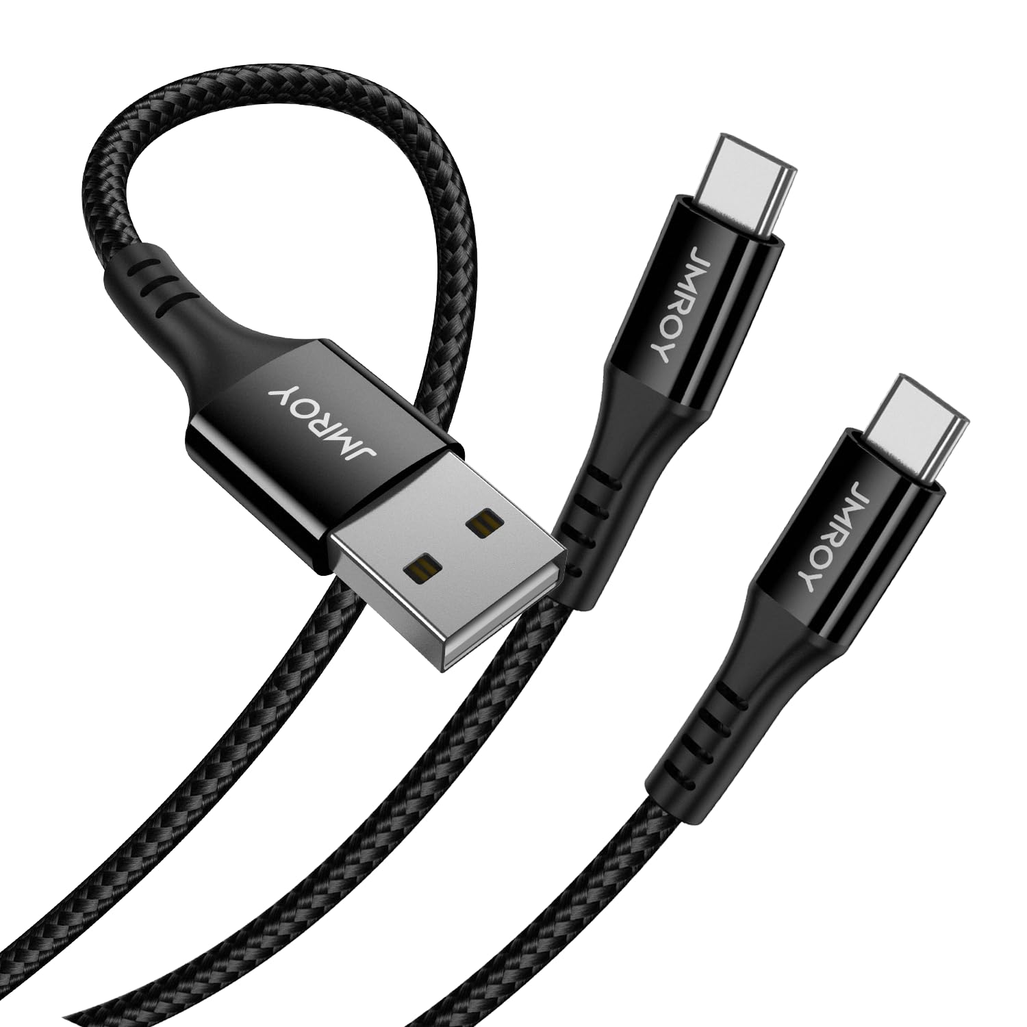 USB C Kabel Kurz [2Pack 0.5M] 3.1A Ladekabel USB auf USB C Schnellladekabel Nylon für iPhone 15 Pro Max, Samsung Galaxy S24 S23 S22 S21 S20 Note 10, Huawei P60, Pixel, Xperia XZ