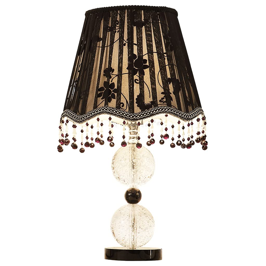 Lampe de Bureau Bubble Crystal à Abat-Jour en Tissu Orientable