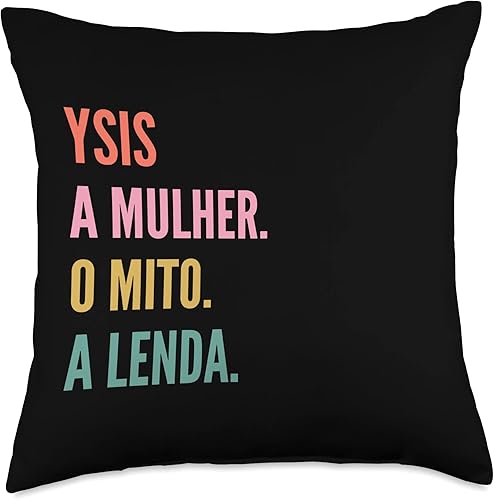 Funny Portuguese First Name Design - Ysis Throw Pillow