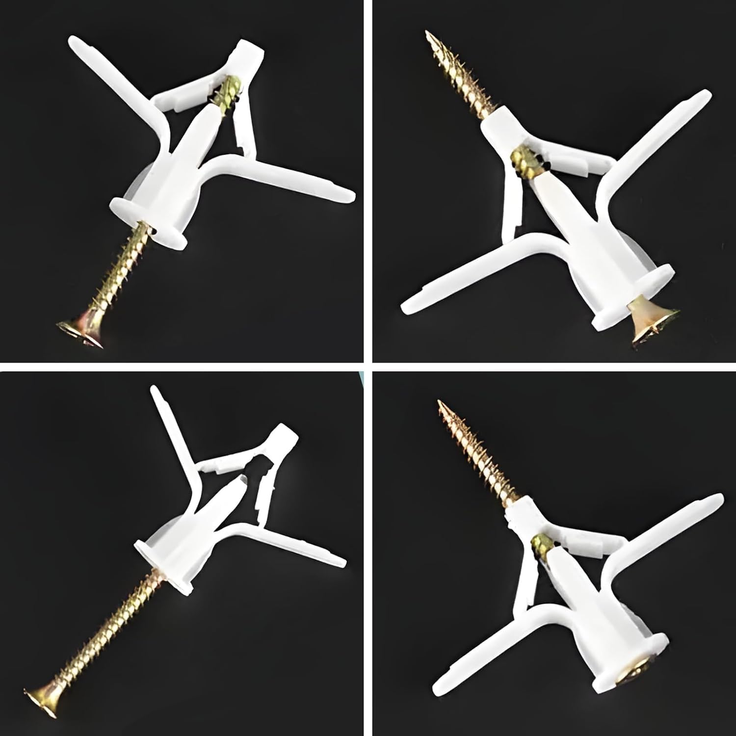 Hi-Plasst 200pcs Screw Jackets (32mm * 10mm) Toggle Anchors for Grip or Hold in Wall, Wood or Board // Plastic Sleeve Wall Plugs/PVC Sleeve Gitti/Expansion Plug for Screws Butterfly Plugs-image-42