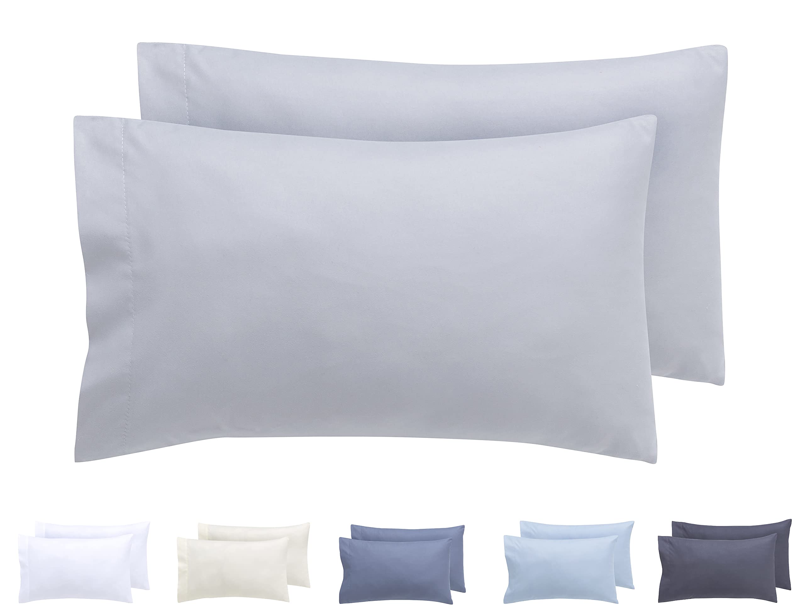 Todocama Set of 2 Extra Soft Hypoallergenic Microfibre Pillow Cases