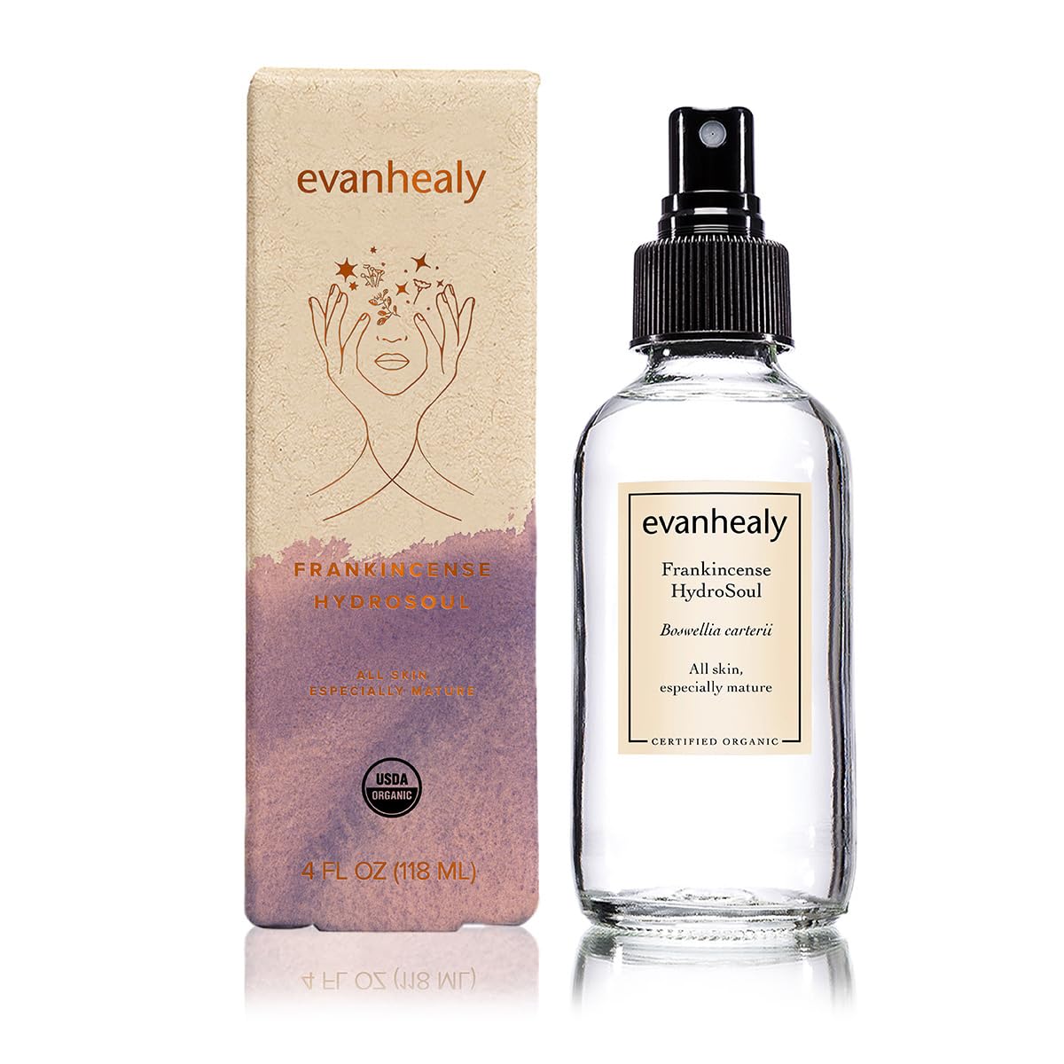 evanhealy Frankincense HydroSoul | Organic Steam Distilled Hydrosol | Wild-Harvested Boswellia Resin Facial Tonic | Sustainable Frankincense Harvesting | Alcohol Free Toner
