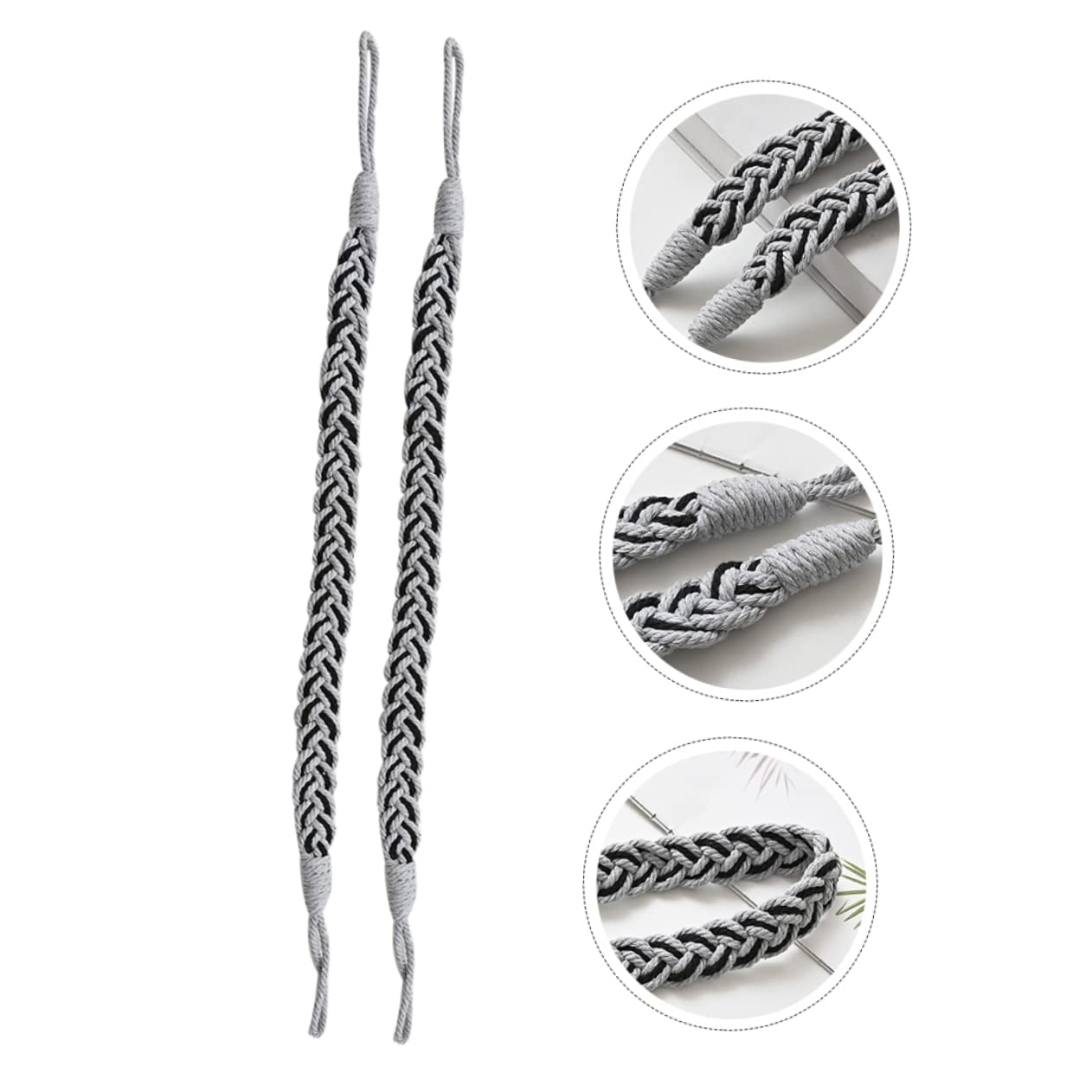 ABOOFAN Lot De 5 Embrasses De Rideaux Tendance Installation Facile 2 Pièces X 5
