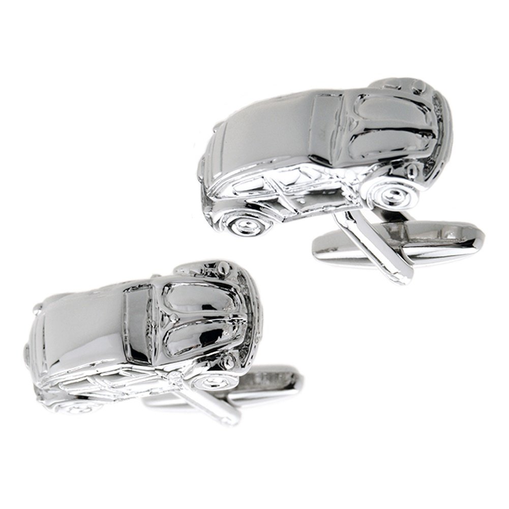 MRCUFF Iconic Car Auto Racing Race Beetle Pair Cufflinks in a Presentation Gift Box & Polishing Cloth