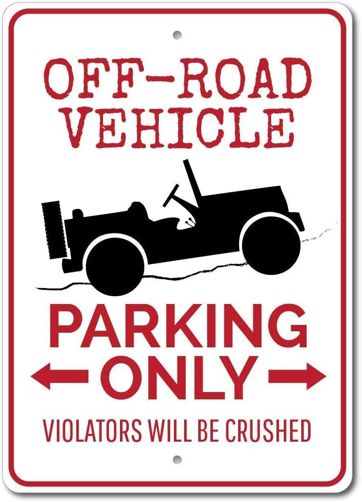 Bioprocess Off Road Vehicle Sign Vehicle Decor Vehicle Gift Off Roading Sign Funny Vintage Metal Sign 8X12 Inches