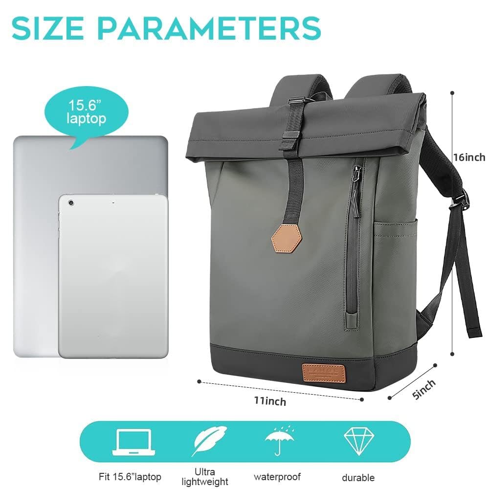 BANGE Große Kapazität Casual Rucksack Laptop Rucksack Quadratische Reiten Wasserdichte Männer Rucksack grün