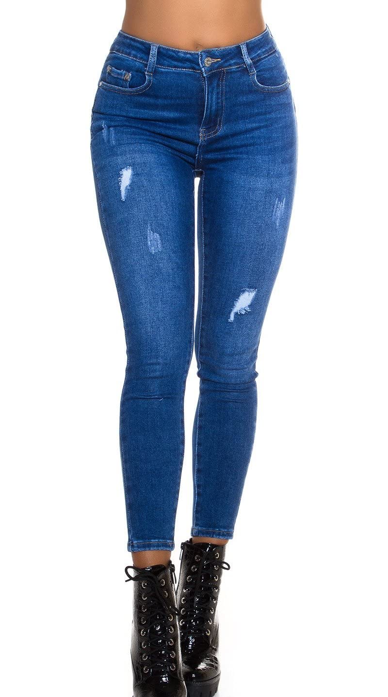 Jeans Super Skinny Lavaggio Chiaro Super Stone Wash Con Tasca America - Foto 3