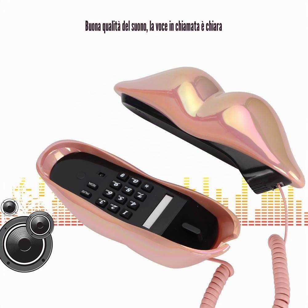 Telefono Bocca Labbra Forma Telefono con filo Telefono fisso per ufficio per casa Hotel