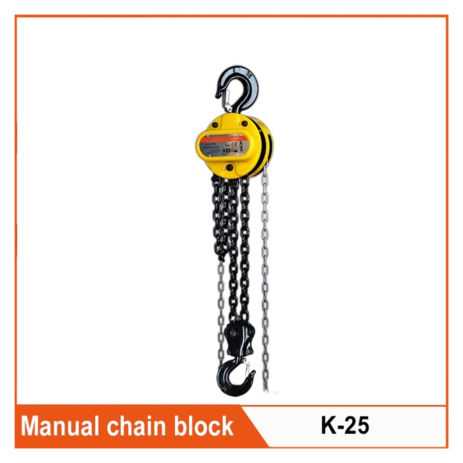 Anhängerwinde, Kettenzug mit Hebelzug, K25 1 2 3 5 Tonnen handbetriebener Kettenzug mit Kettenzug für industrielle Umgebungen und berufliche Anwendu(1T)