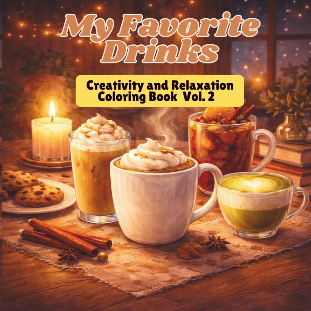 My Favorite Drinks: Creativity and Relaxation Coloring Book Vol. 2