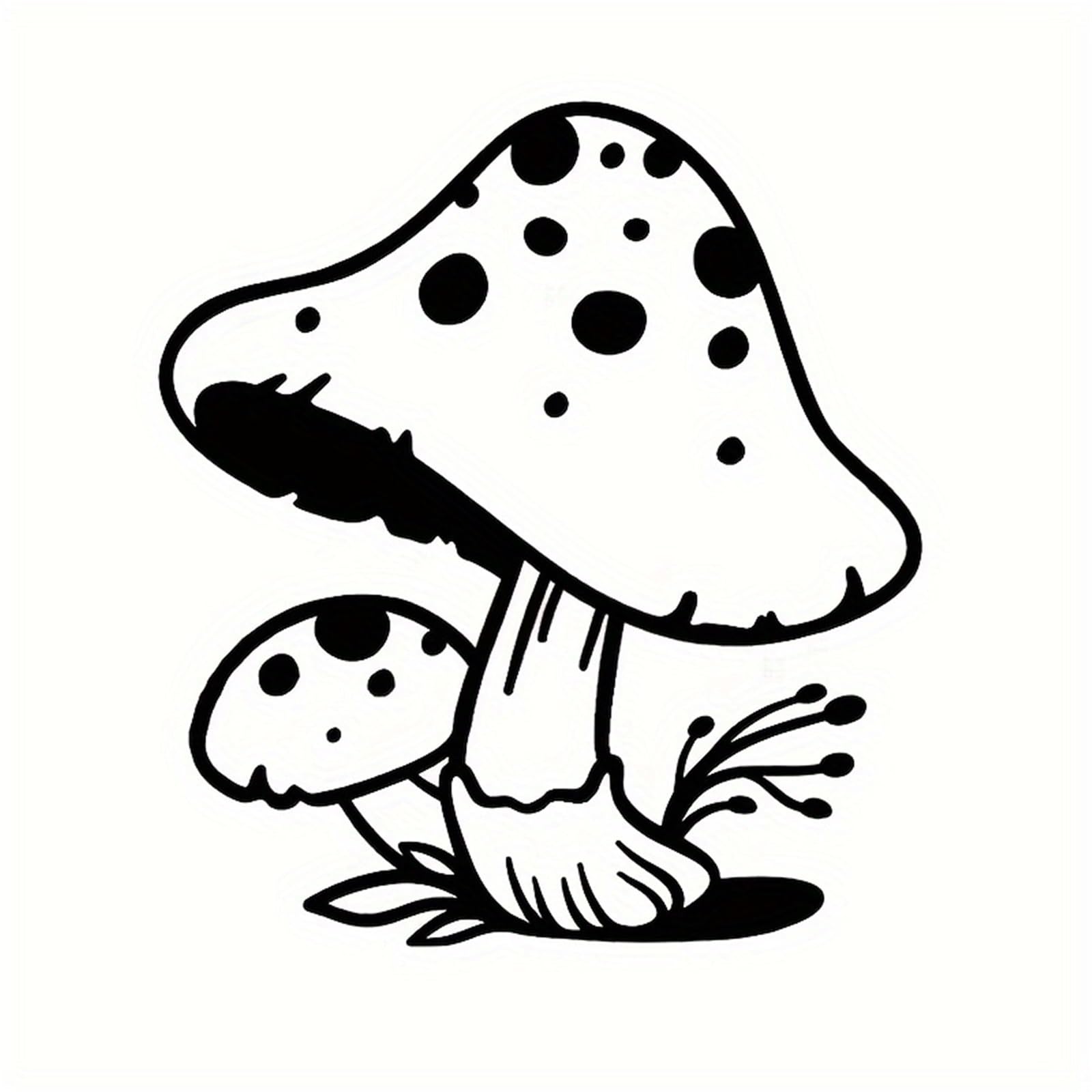 HAfgDJ Cute Mushroom Decal, Weatherproof Adhesive Sticker for Motorcycle Laptops Trucks, Walls Outdoor Use