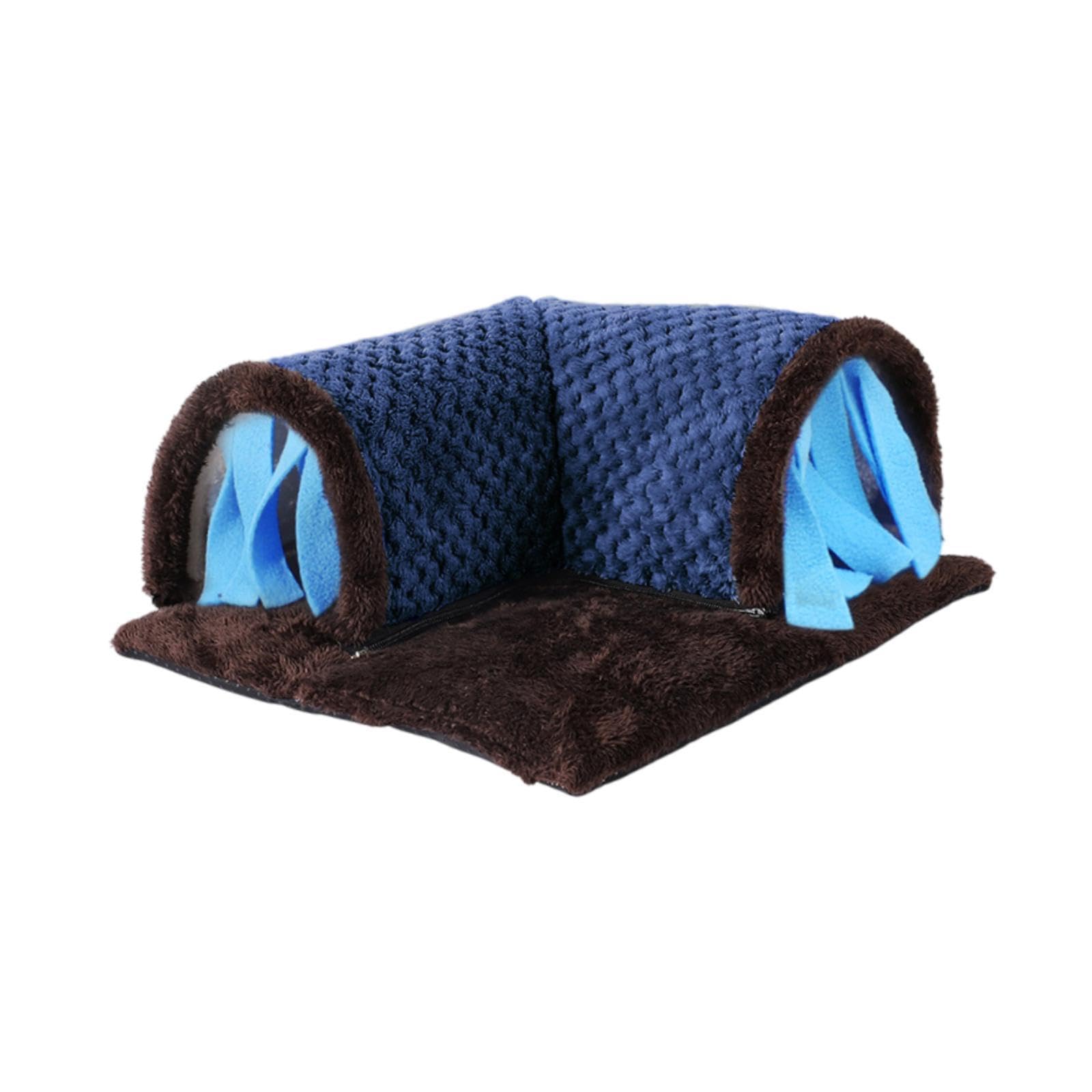bnf® Guinea Pig Hideout Anti Slip Small Animals Tunnel for Kitten Guinea Pig Mice Brown and Blue | Small Animal Supplies | Exercise & Toys-image-24