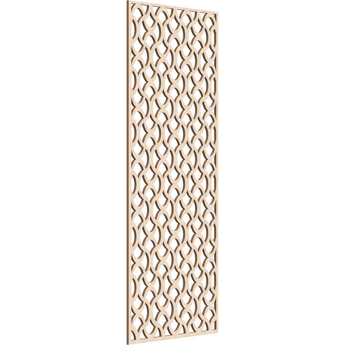 Resort Decorative Pierced Fretwork Wood Wall Panels, 23 3/8"W x 59 3/8"H x 3/8"T, Red Oak