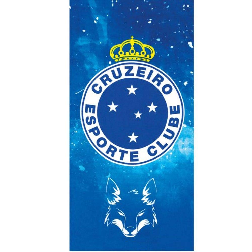 Dohler Cruzeiro Esporte Clube Beach Towel - Licensed Brazilian Velour Towel, 55x27.5"