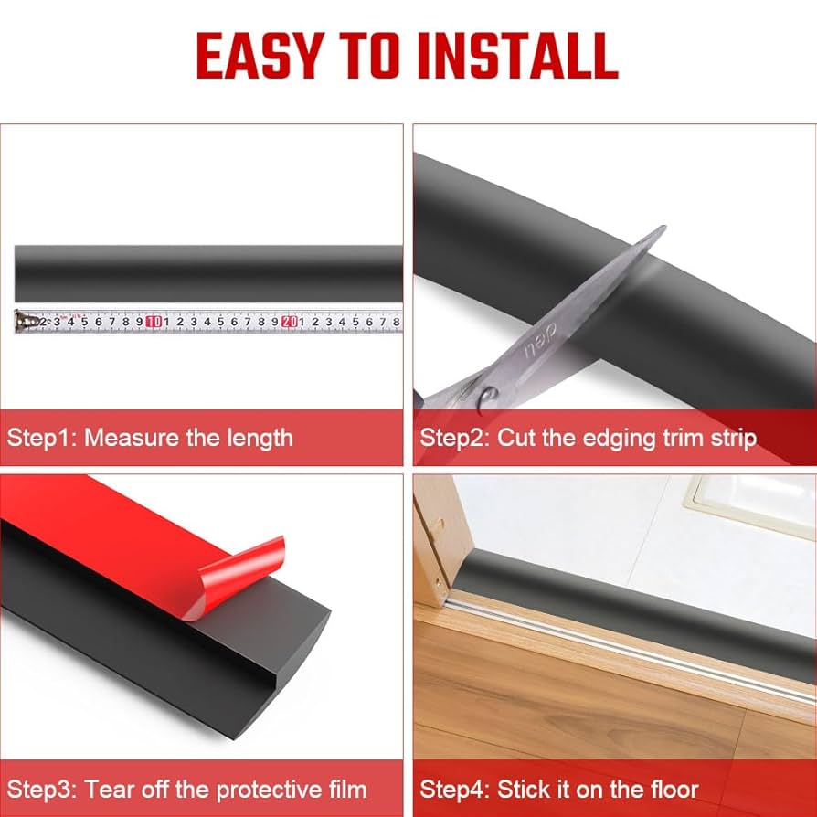 Flintronic 1.2M Laminate Flooring Transition Strip, 5CM PVC Floor