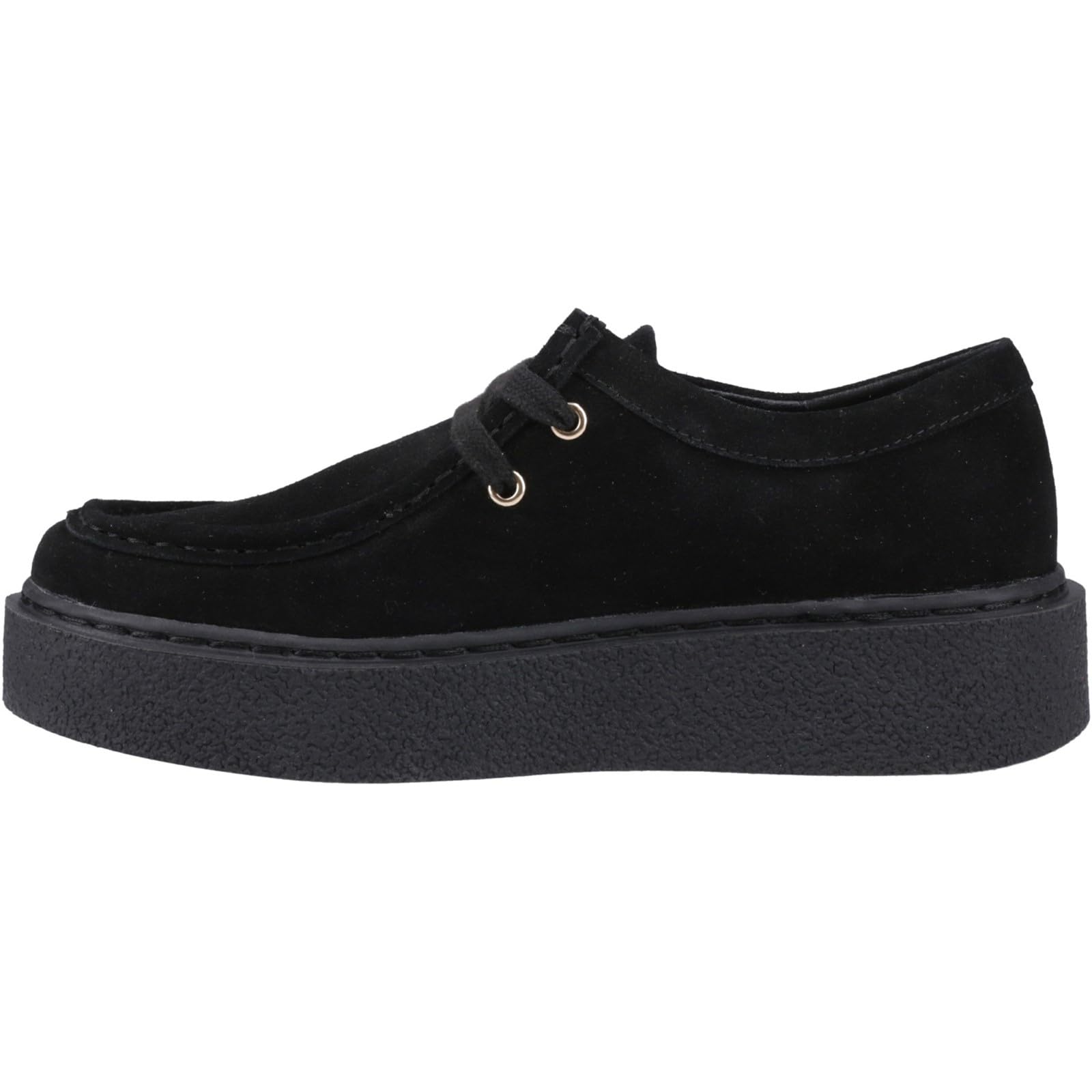 Hush Puppies Female Bridie Suede Mocc Toe, Black,4