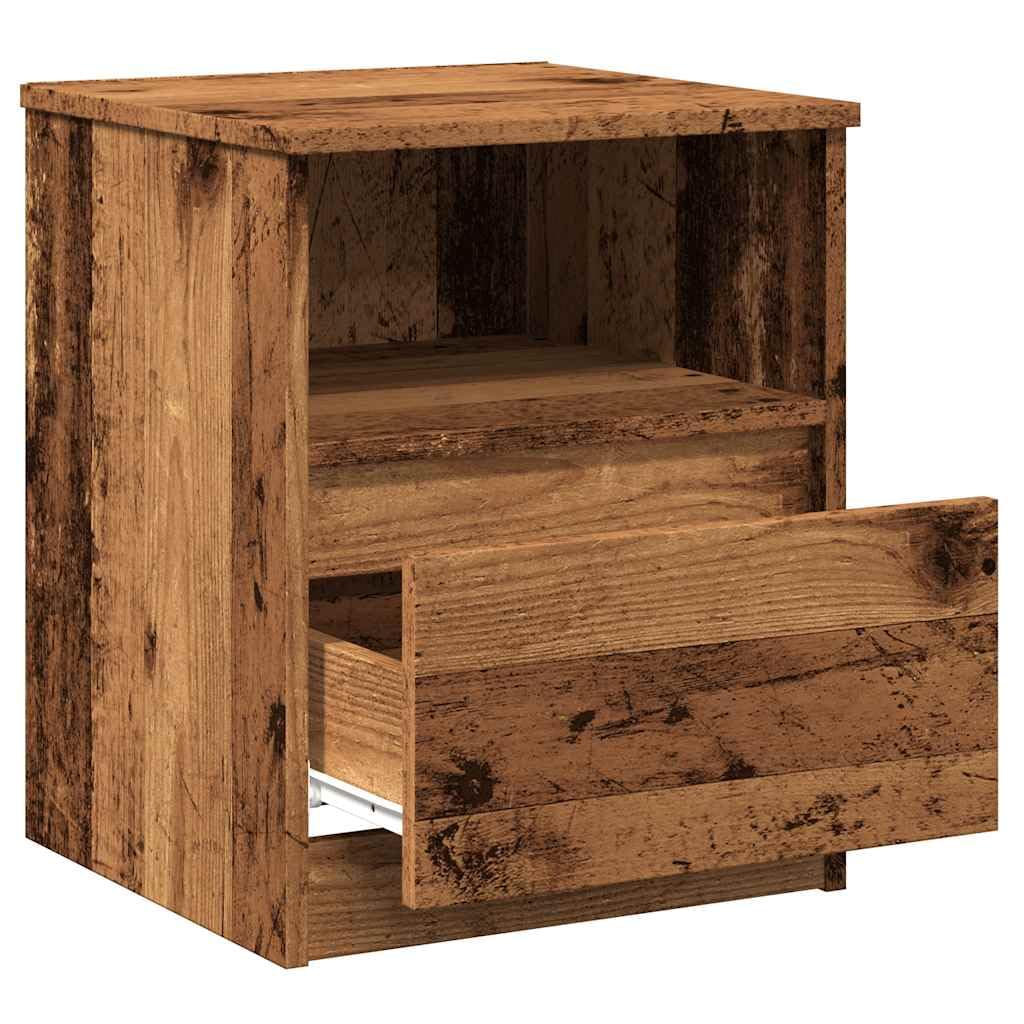 Eleganter Nachttisch mit Schublade und Fach aus langlebigem Holzwerkstoff, feuchtigkeitsbeständig und stabil für Wohnzimmer und Schlafzimmer