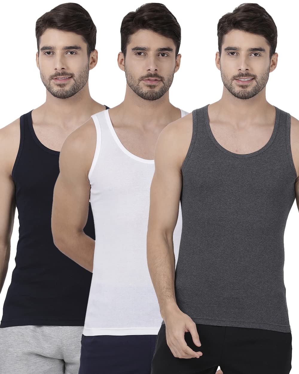 one8 by Virat KohliMen's Vest (Pack of 3)