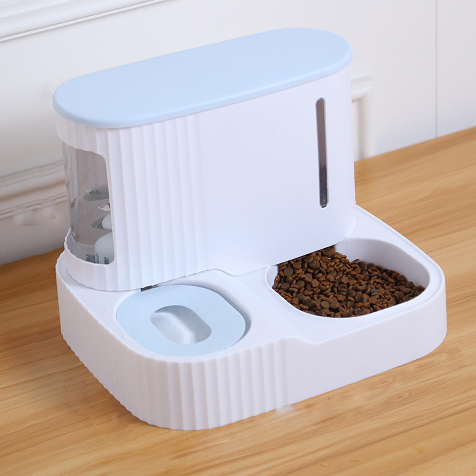 Dispensador Automático De Comida Y Agua para Gatos, Alimentador por Gravedad, Alimentador De Alimentos Secos para Gatos Y Dispensador De Agua, Bebedero Y Comederos Automáticos para Gatos 2 En 1