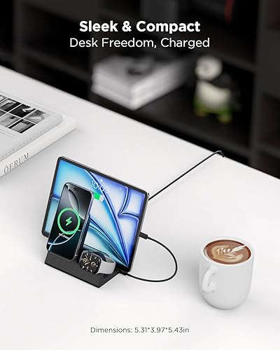 Miniatura 7 de Cargador inalámbrico Mag-Safe para iPhone estación de carga 3 en 1 para múltiples dispositivos Apple - Soporte de carga de 18 W para iPhone 16 15 14