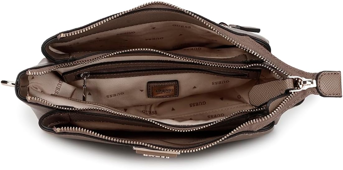 GUESS Women's Noelle Triple Compartment Crossbody