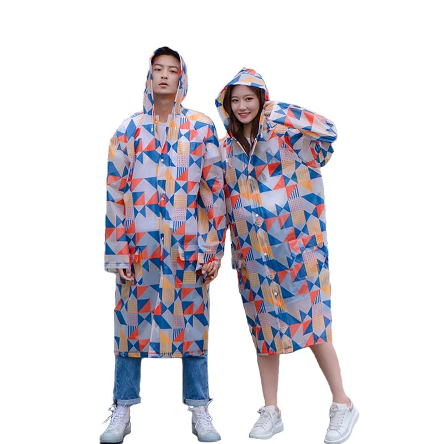 Sponsored Ad – Rain Ponchos Raincoat EVA Waterproof Portable Rain Jacket Coats Camping Hiking Outerwear Reusable With Hoods and Open Sleeves for Adults Men Women