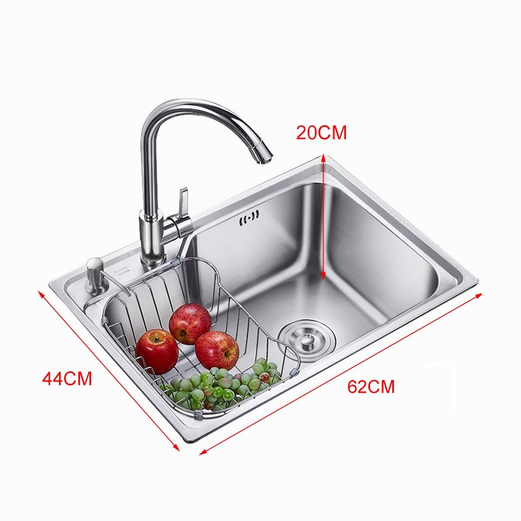 Accessori per Il Bagno, lavello per Cucina/Sala da Pranzo, Lavaggio di Frutta e Verdura, Lavaggio di Piatti in Piscina, arredo Bagno, Doppio lavello in Acciaio Inox