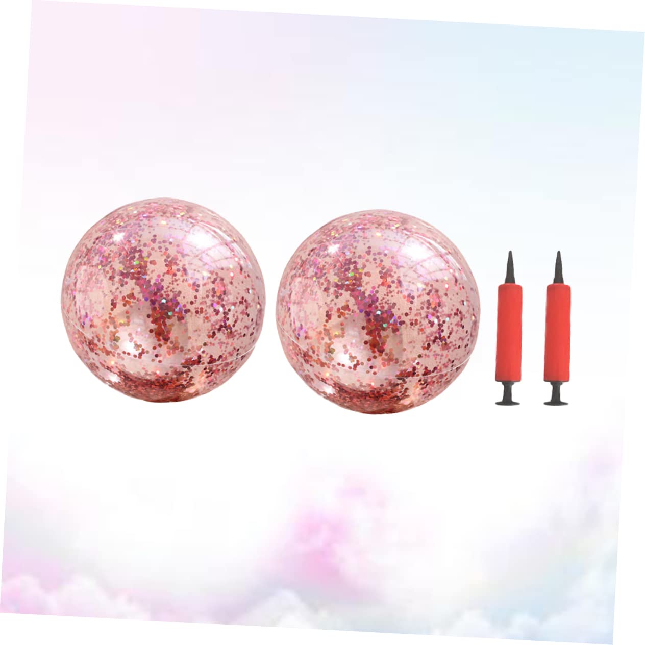 SUPVOX Beach Ball 4 Pcs 40cm/60cm Round Outdoor Indoor Balls Inflatable for Boys and Girls Pool Game Random