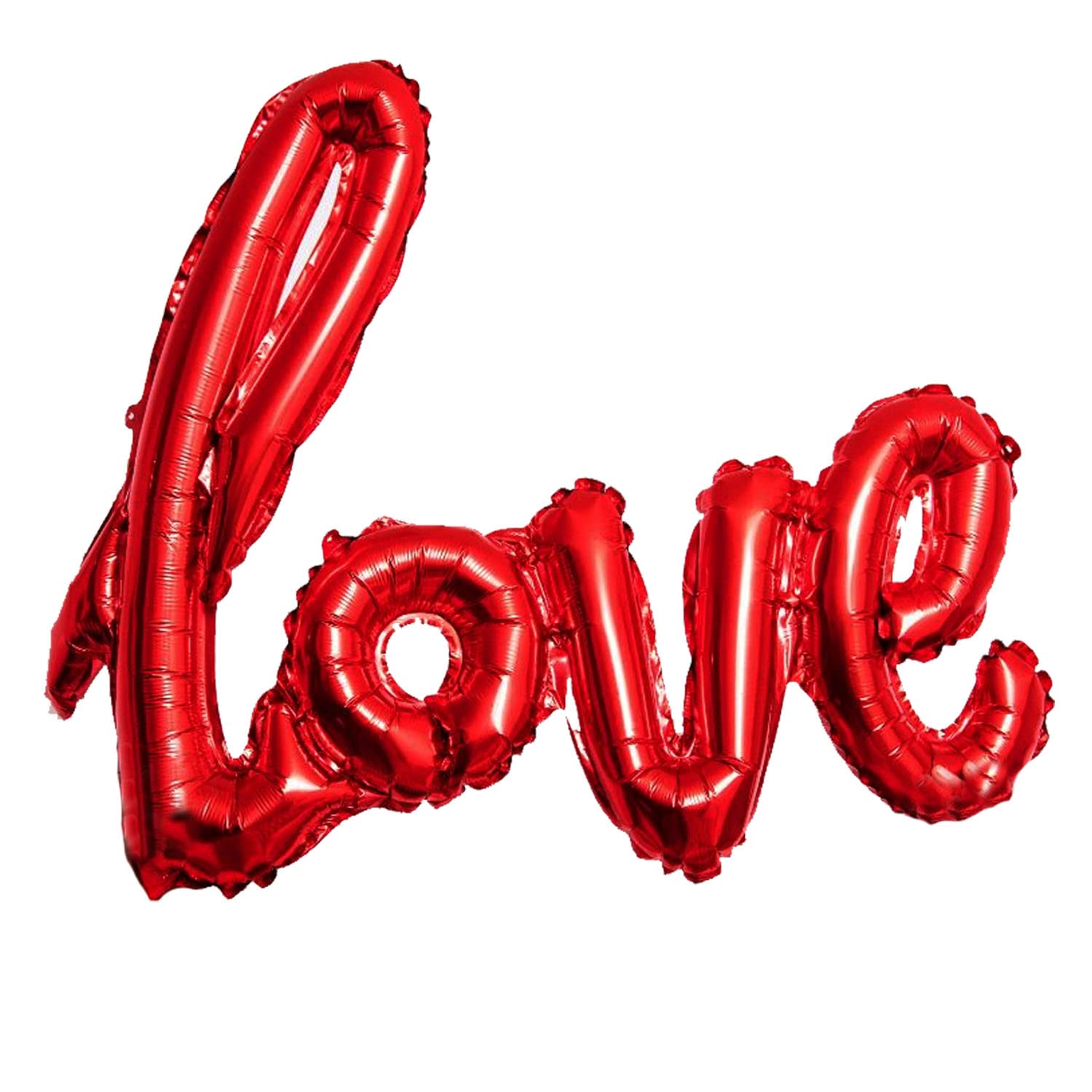 AKH® Love Letter Text Balloon | Foil 54x43 CM (21x17 Inches) with a Plastic Inflating Tube | Valentines Day Love Foil Balloon Decorations Love Banner