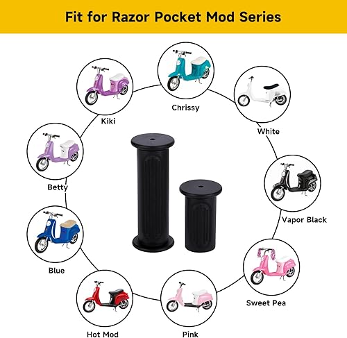 Miniatura 8 de HIAORS Empuñaduras de goma antideslizantes para Razor MX350 MX400 Mx500 E100 E125 E150 E175 Dirt Rocket Bike Dirt Quad 500 ATV Pocket Mod Electric