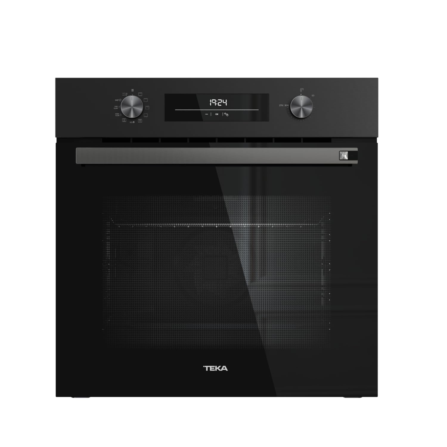 TEKA Horno Pirolítico Multifunción, 8 Funciones de Cocción, Limpieza Pirólisis y HydroClean, Sistema ThermoSeal, Acero Inoxidable Antihuellas, Modelo NEO HSB 6250 P FBK
