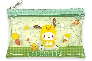 Sanrio Pochacco Accessories Cosmetic Flat Vinyl Mini Pouch Zipper Case Bag
