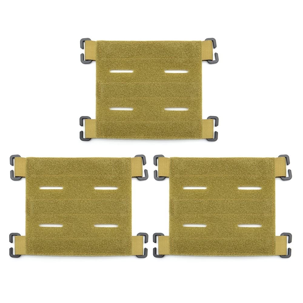 MiOYOOW Pannello Patch Molle 3PCS, Toppe tattiche Attacco Molle con Anello di Taglio per Gilet tattico Zaino da Esterno
