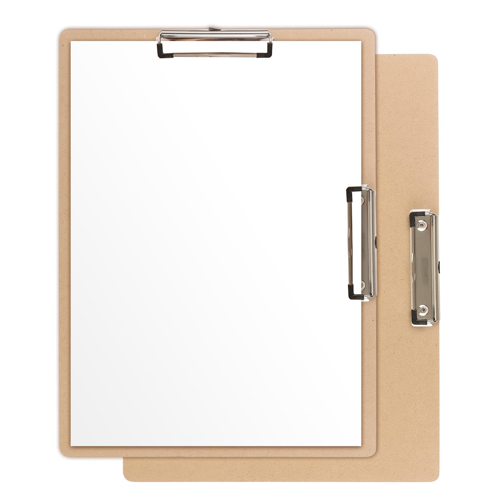 WENLISELL 2 PCS A3 Clipboard Double Clip, Wooden Clip Board 44x32cm