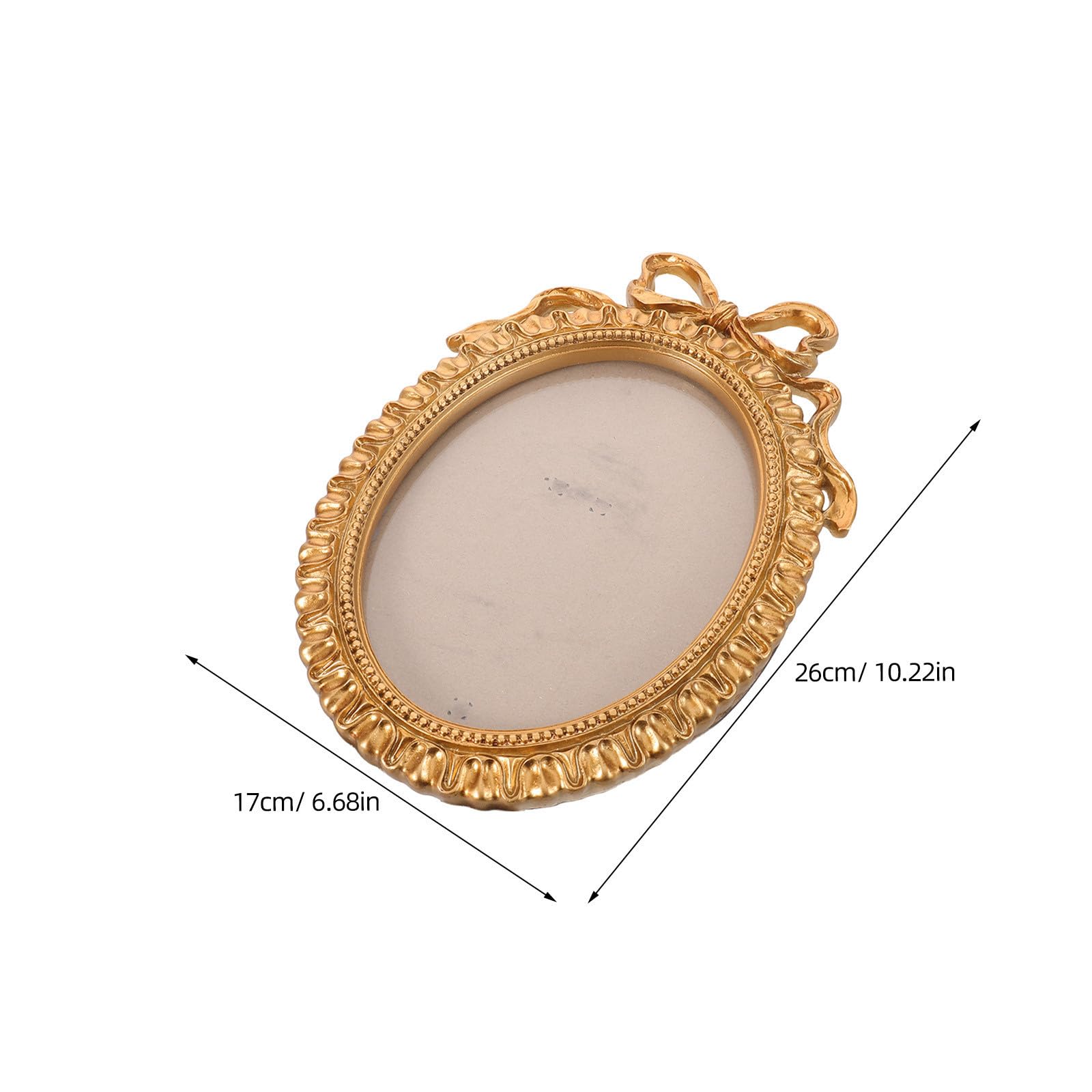 VALICLUD 2 Stück Ovaler Bilderrahmen aus Kunstharz mit Europäischem Vintage Design Leichter und Robuster Fotorahmen für Wandkunst und Festliche Dekoration in Gold