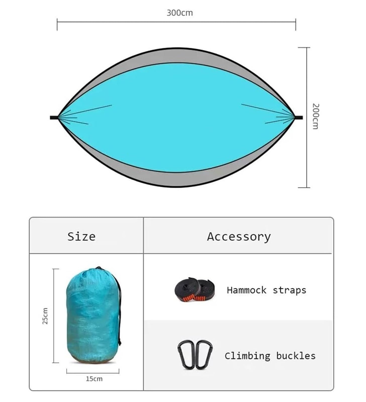Tragbare Outdoor-Hängematte, 300 x 200 cm, 70D Fallschirm-Nylon, leicht, Camping- und Wanderausrüstung, Sternenhimmel-Design, ideal für Entspannung und Abenteuer
