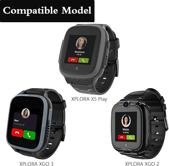 Kuaguozhe [1 PC Kids Bracelets Compatible With Xplora X5/XGO2/XGO3, Xplora Kids Smartwatch Silicone Replacement Strap For X5 Play/XGO 2/XGO 3, Girls Boys Students Gift, Blue, Classic - View #8