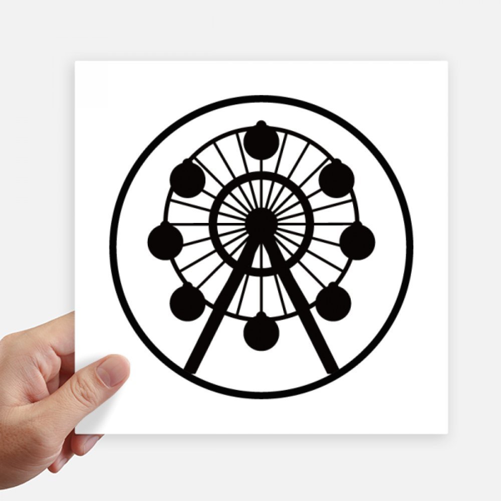 Sticker grande roue pour customiser une valise et un ordinateur portable carré 20cm