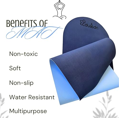 Miniatura 3 de Esterilla de yoga extra gruesa de alta calidad con correa de 0.236 pulgadas antideslizante, ecológica, TPE de alta densidad, ideal para el hogar,