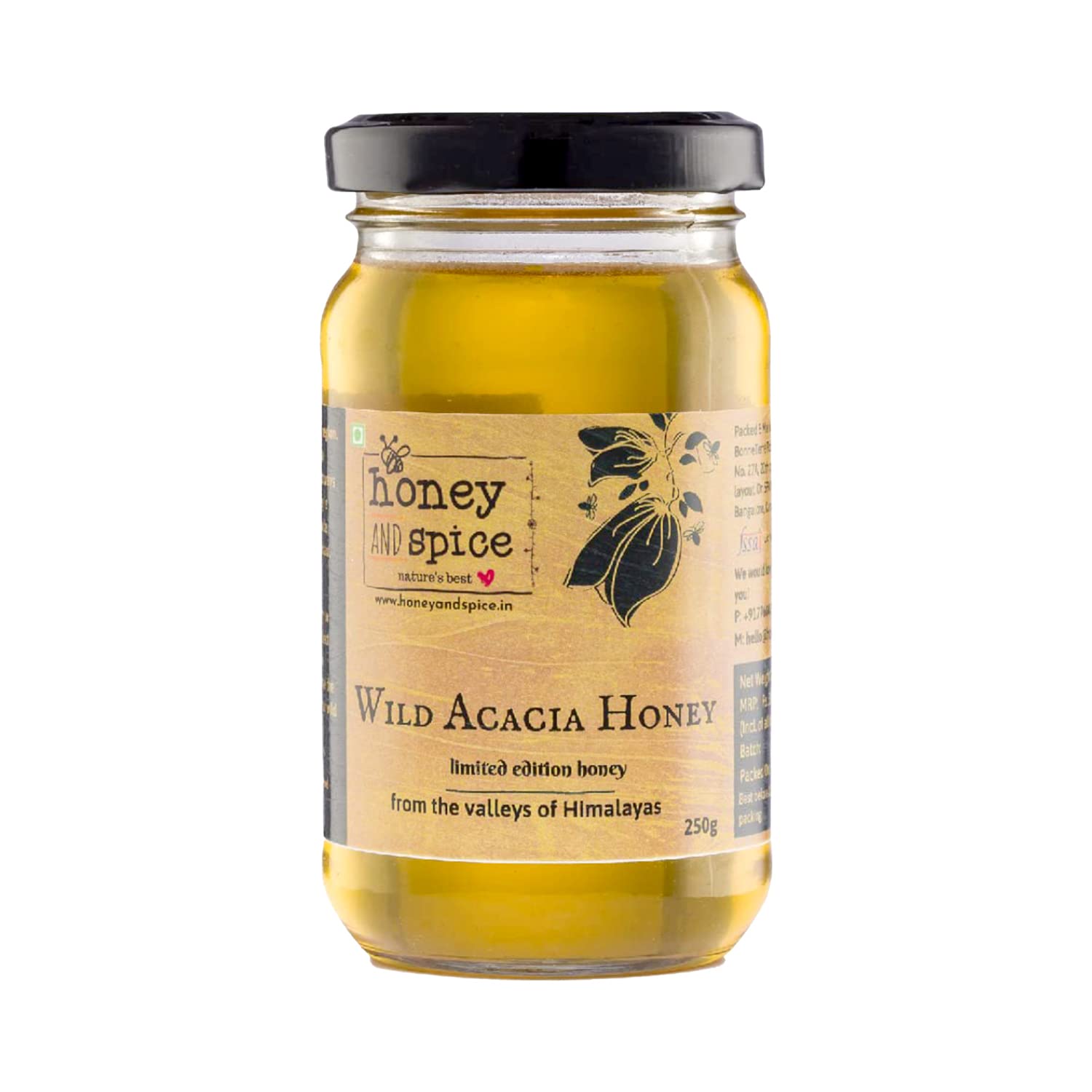 Honey And Spice Wild Acacia Honey From The Valleys Of Himalayas With No Added Sugar & Preservatives 250 Gm-image