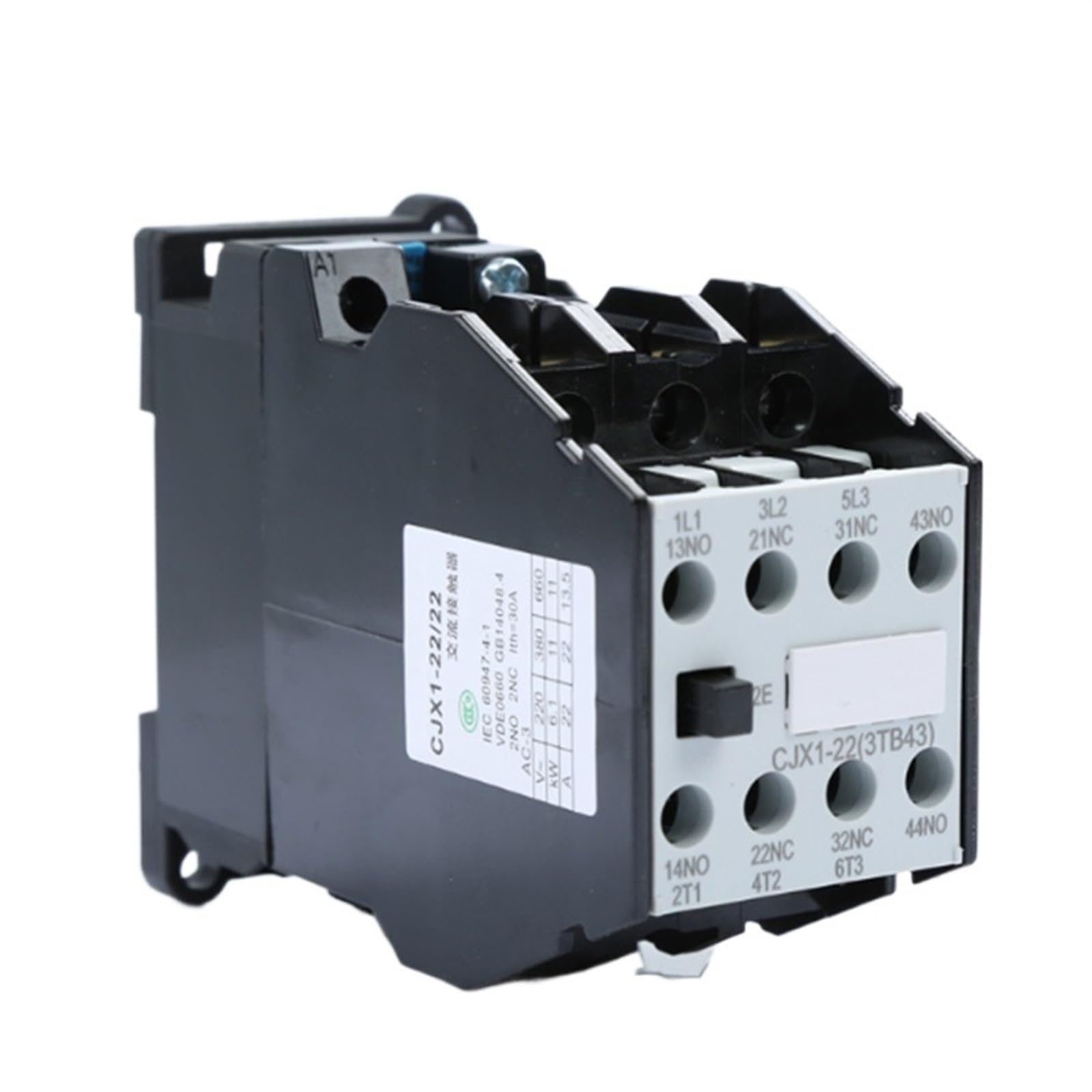PWANUIGTE CJX1-22A AC Contactor CJX1-22/22 3TB43 ac Motor contactor Coil Voltage 24V 220V 380V 2NO 2NC(Ac220v)