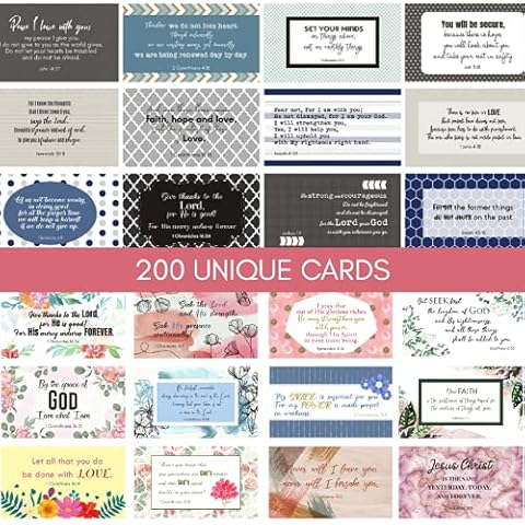 BRYTEFY 200 Prayer Cards for Women and Men with Assorted Bible Verses, Mini Scripture Cards for Women’s Bible Studies, Inspirational Religious Christian Gifts for Women and Men Cover