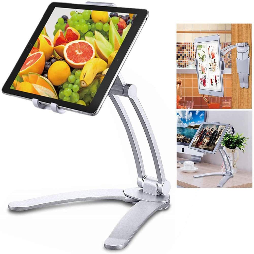 TANCEQI Universal Lazy Bracket Wall Mobile Phone Holder Tablet Stand 2-In-1 Desktop Pull-Up Cell Phone Holder Stand 360 Rotating Mount DIY Free