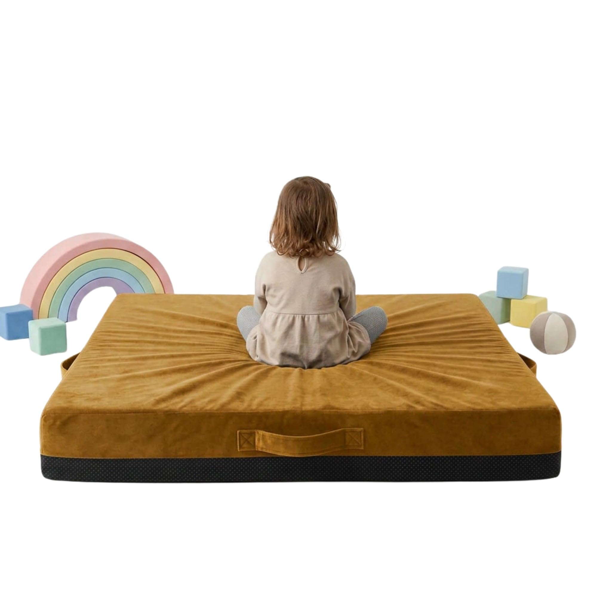 Kosiproducts Sensory Gymnastics Crash Pad, Non Slip 10cm, Saffron, Wide-Med