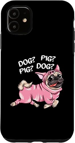 Miniatura 10 de iPhone 12 mini Dog Pig Pug Both Funny Connection of Animal Connected Case