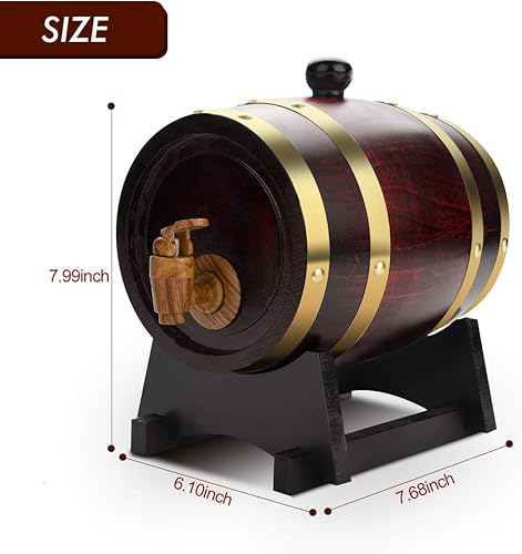 Miniatura 3 de Vino, madera de roble vintage dispensador de vino dispensador de whisky casero cubo de vino whisky para almacenar whisky cerveza vino bourbon